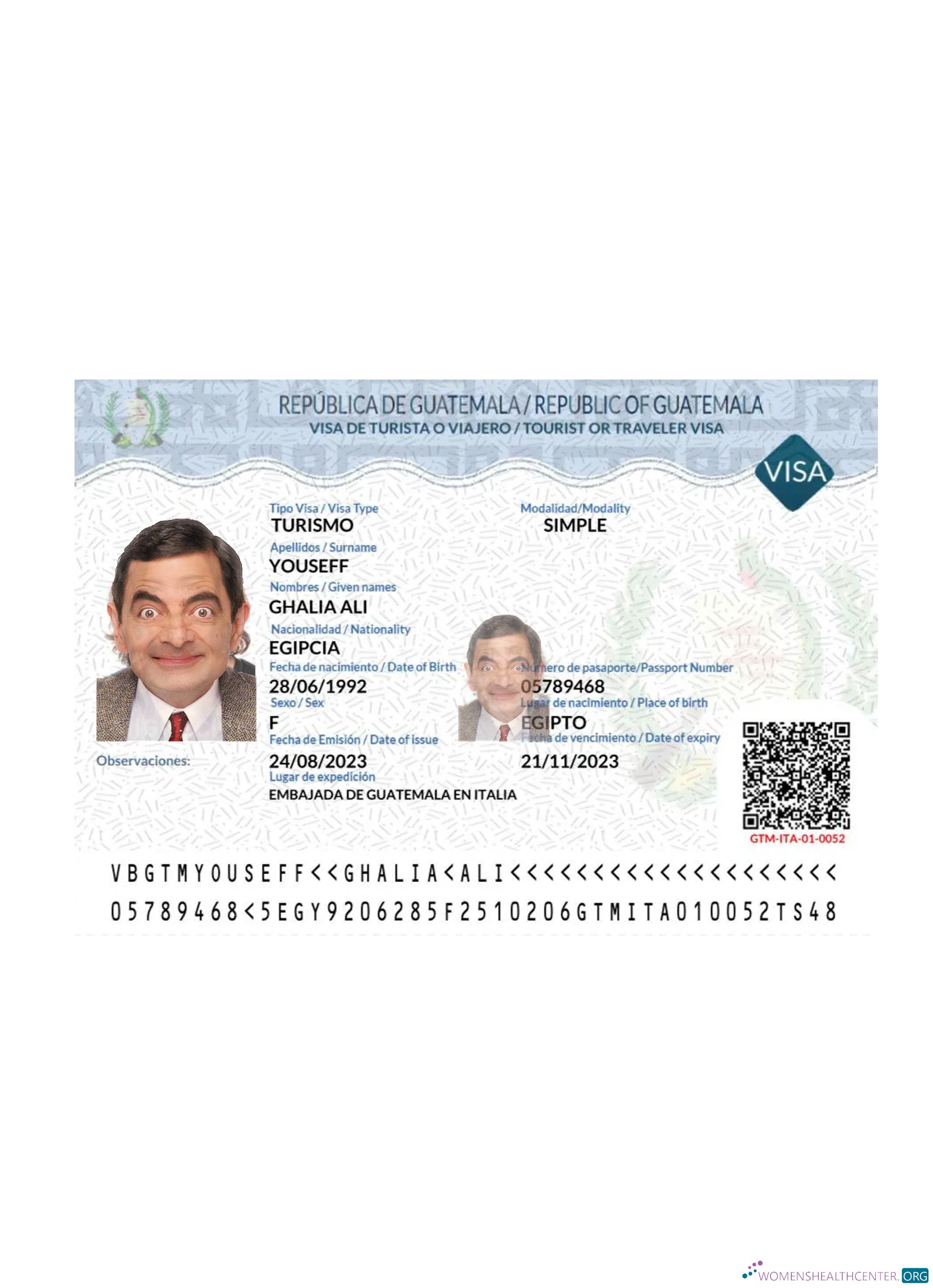 Professionnel Télécharger Guatemala Tourist Or Traveler Visa Photoshop Modèle