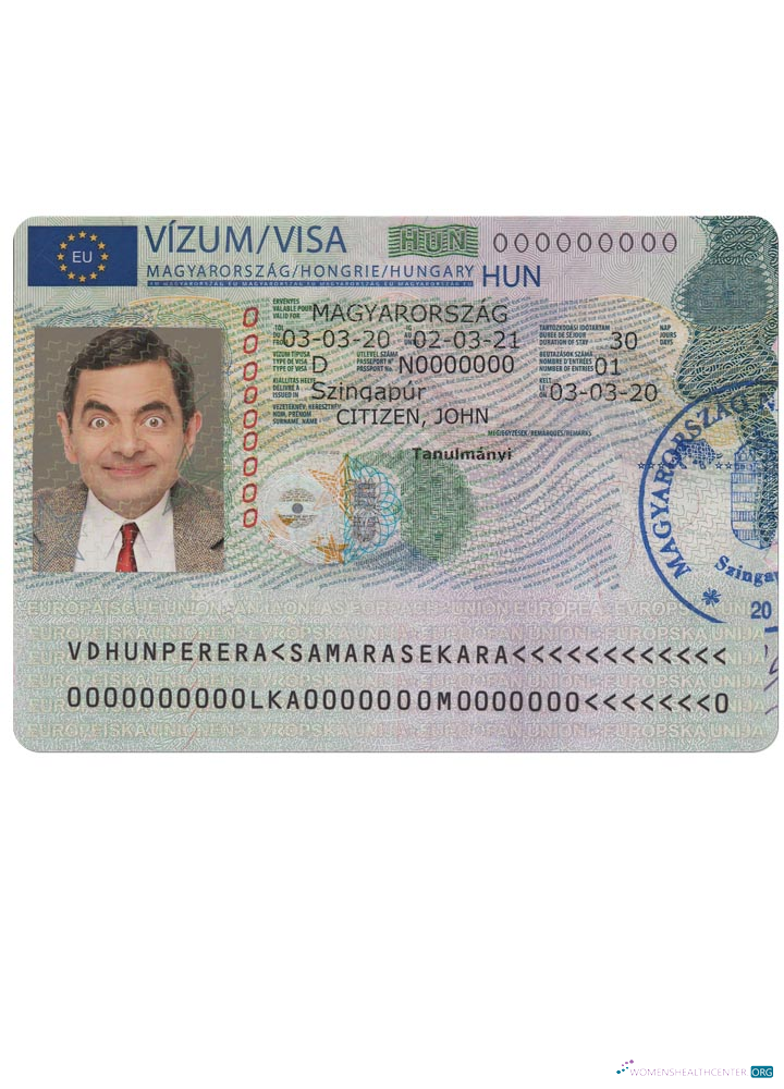 Modifiable Télécharger Hongrie Voyage Visa Version 2 Photoshop Modèle