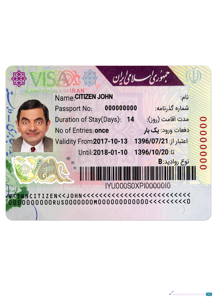 Réaliste Télécharger Iran Visa Photoshop Modèle