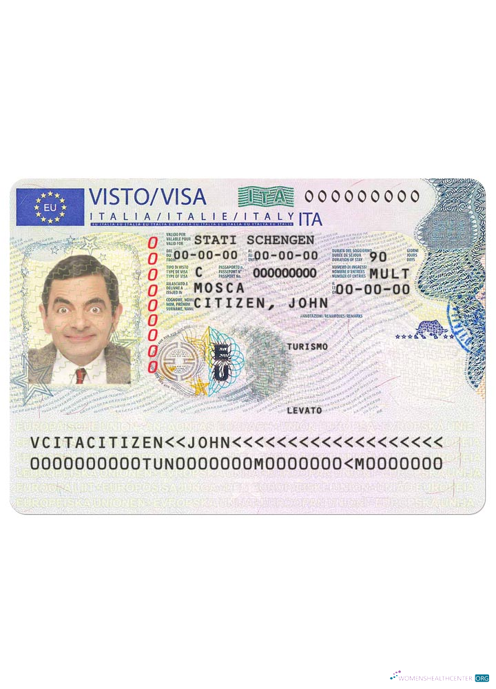 Premium Télécharger Italie Schengen Visa Version 2 Photoshop Modèle