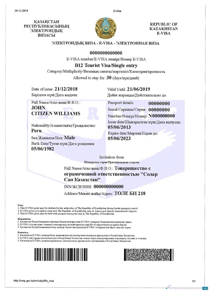 Professionnel Télécharger Kazakhstan E Visa Photoshop Modèle