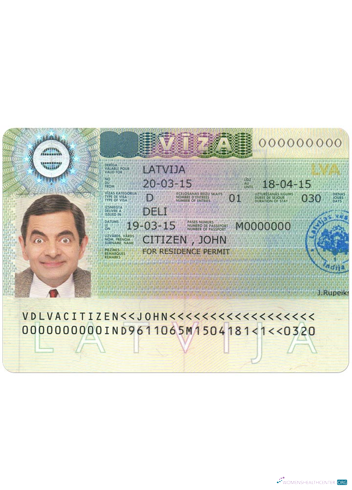 Réaliste Télécharger Lettonie Visa Photoshop Modèle