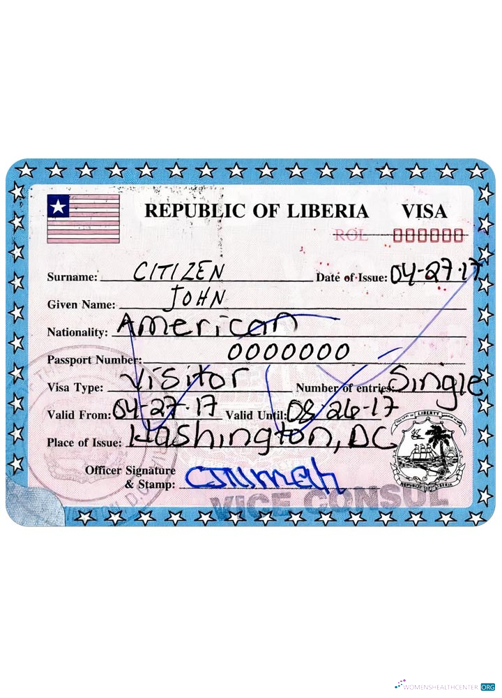 Professionnel Télécharger Libéria Visa Photoshop Modèle