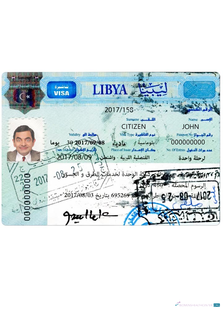 Professionnel Télécharger Libye Voyage Visa Photoshop Modèle
