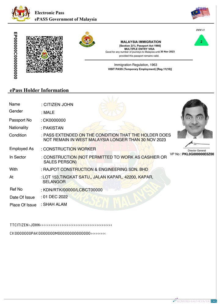 Premium Télécharger Malaisie E Pass Entry Visa Photoshop Modèle