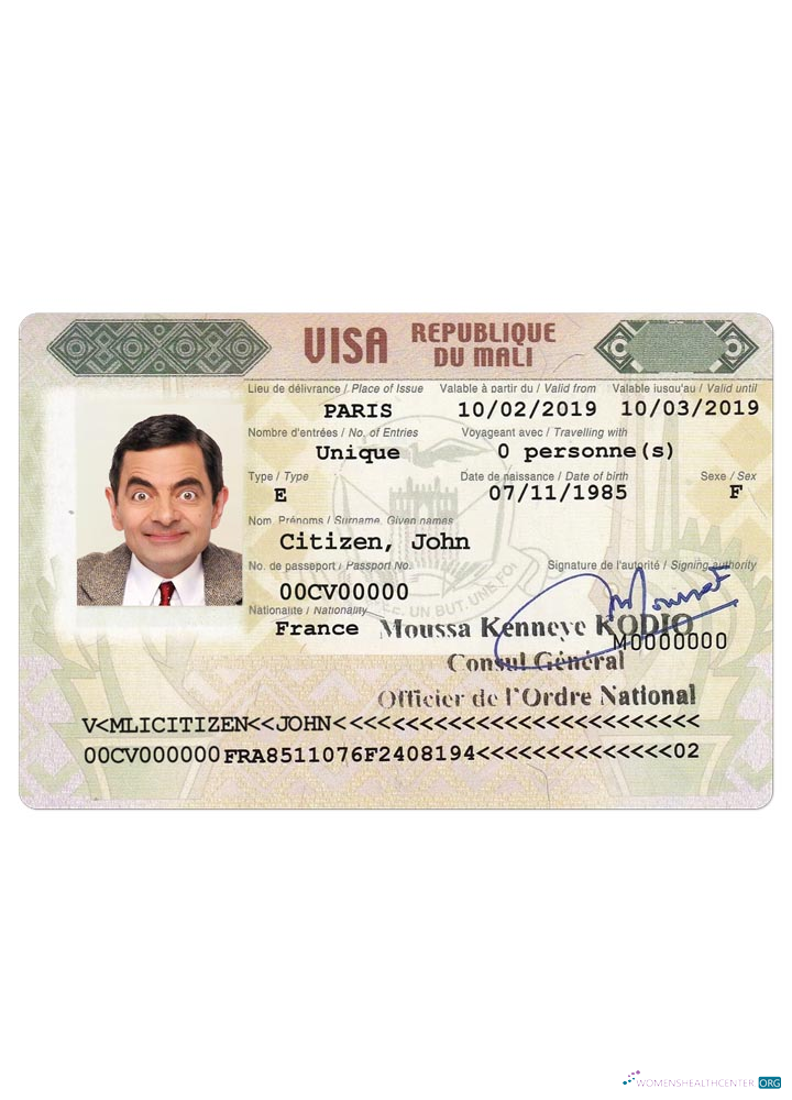 Premium Télécharger Mali Visa Photoshop Modèle