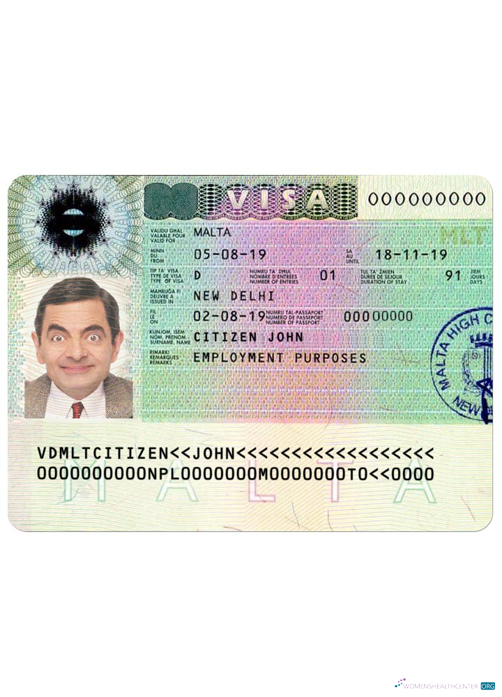 Modifiable Télécharger Malte Visa Photoshop Modèle
