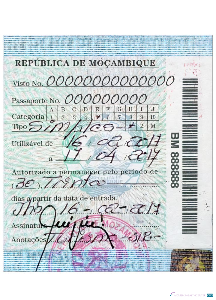 Professionnel Télécharger Mozambique Simple Visa Photoshop Modèle