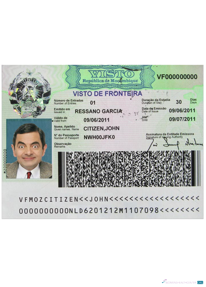 Professionnel Télécharger Mozambique Visa Photoshop Modèle