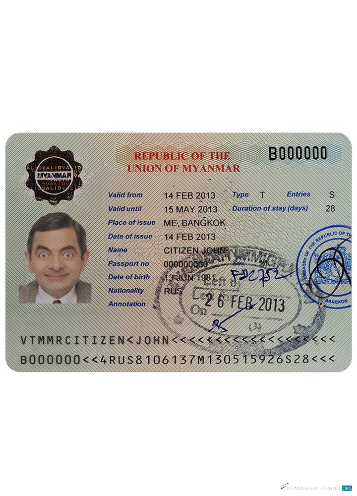 Qualité Télécharger Birmanie Visa Photoshop Modèle