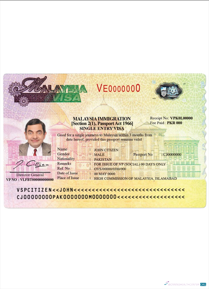 Professionnel Télécharger Malaisie Visa Photoshop Modèle