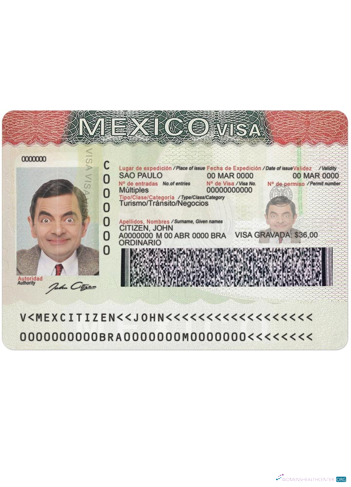 Professionnel Télécharger Mexique Visa Photoshop Modèle