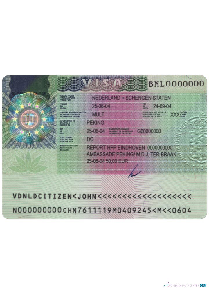 Réaliste Télécharger NETHERLAND Visa Photoshop Modèle
