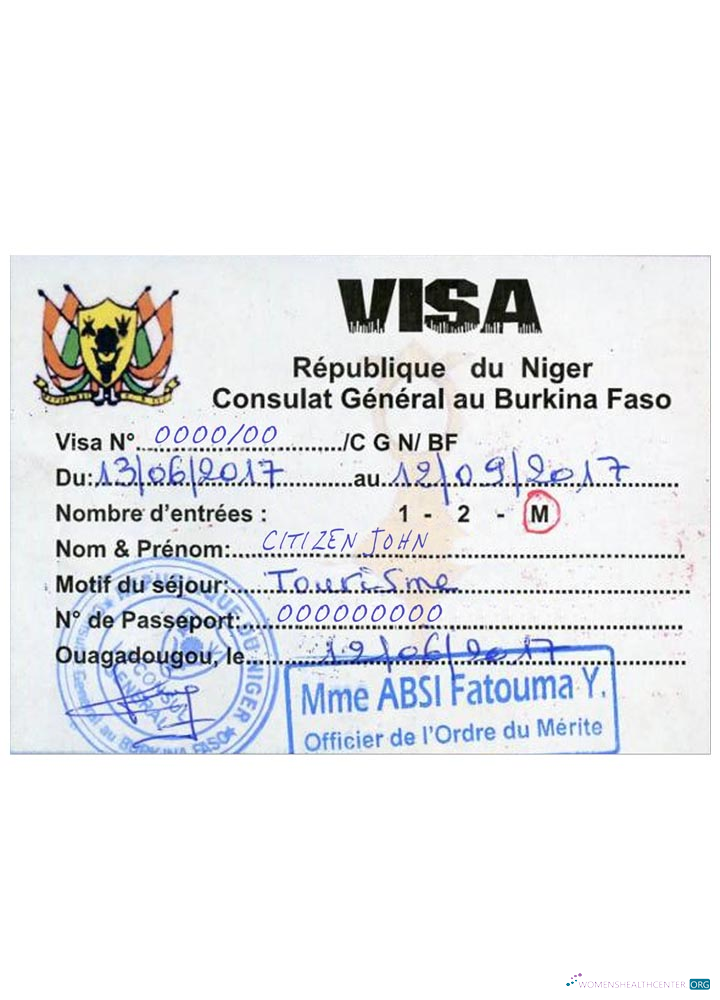 Professionnel Télécharger Niger Voyage Visa Photoshop Modèle