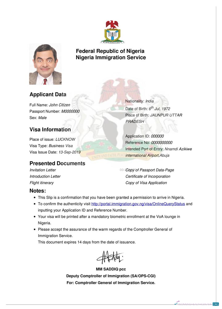 Qualité Télécharger Nigeria E Visa Photoshop Modèle