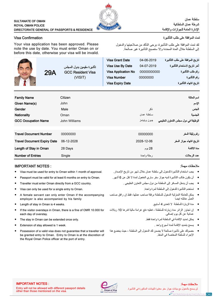 Qualité Télécharger Oman E Visa Photoshop Modèle