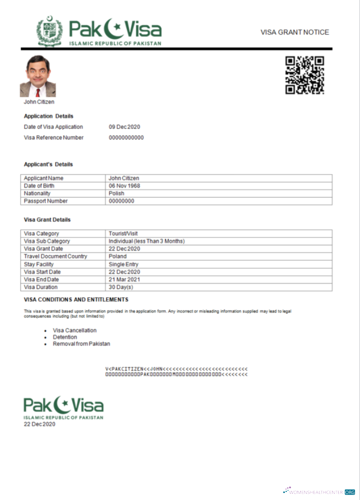 Réaliste Télécharger Pakistan E Visa dans Word et PDF Modèle Photoshop Modèle