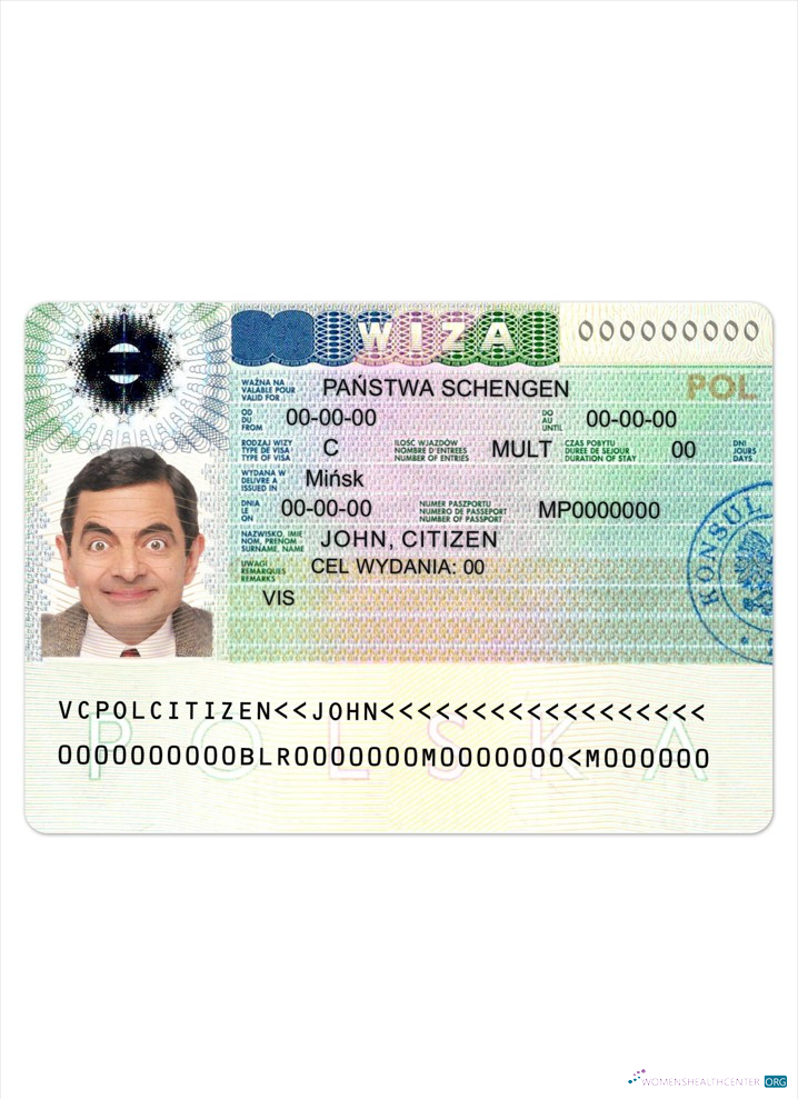 Modifiable Télécharger Pologne Schengen Visa Photoshop Modèle