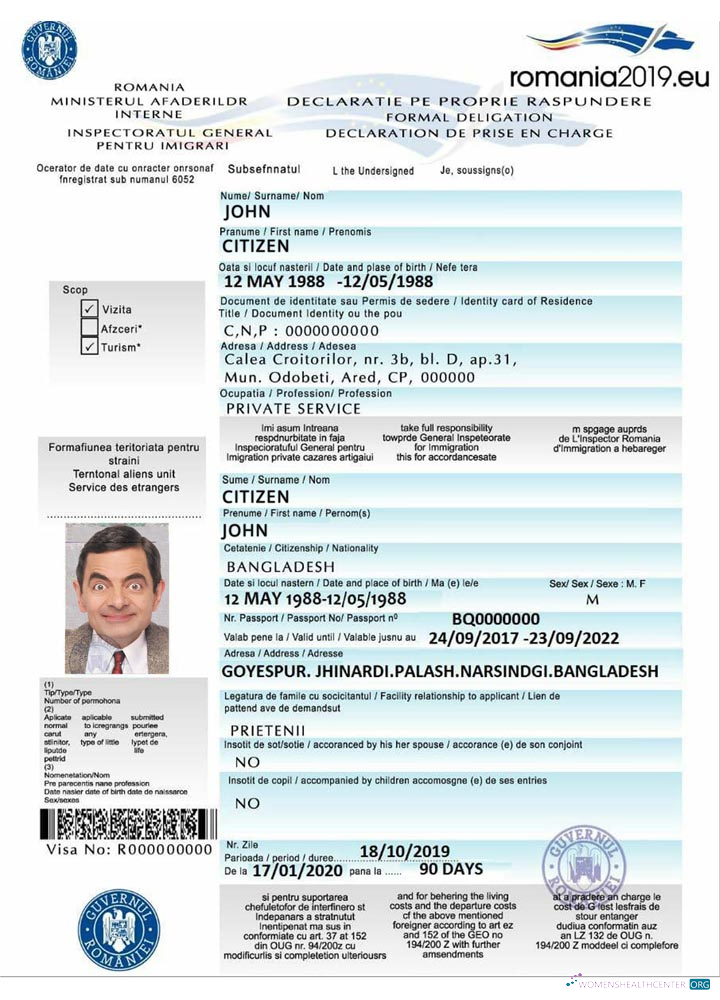 Réaliste Télécharger Roumanie E Visa Photoshop Modèle