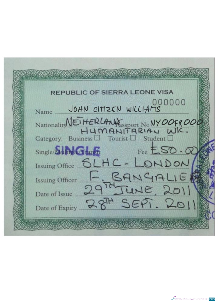 Qualité Télécharger Sierra Leone Visa Photoshop Modèle