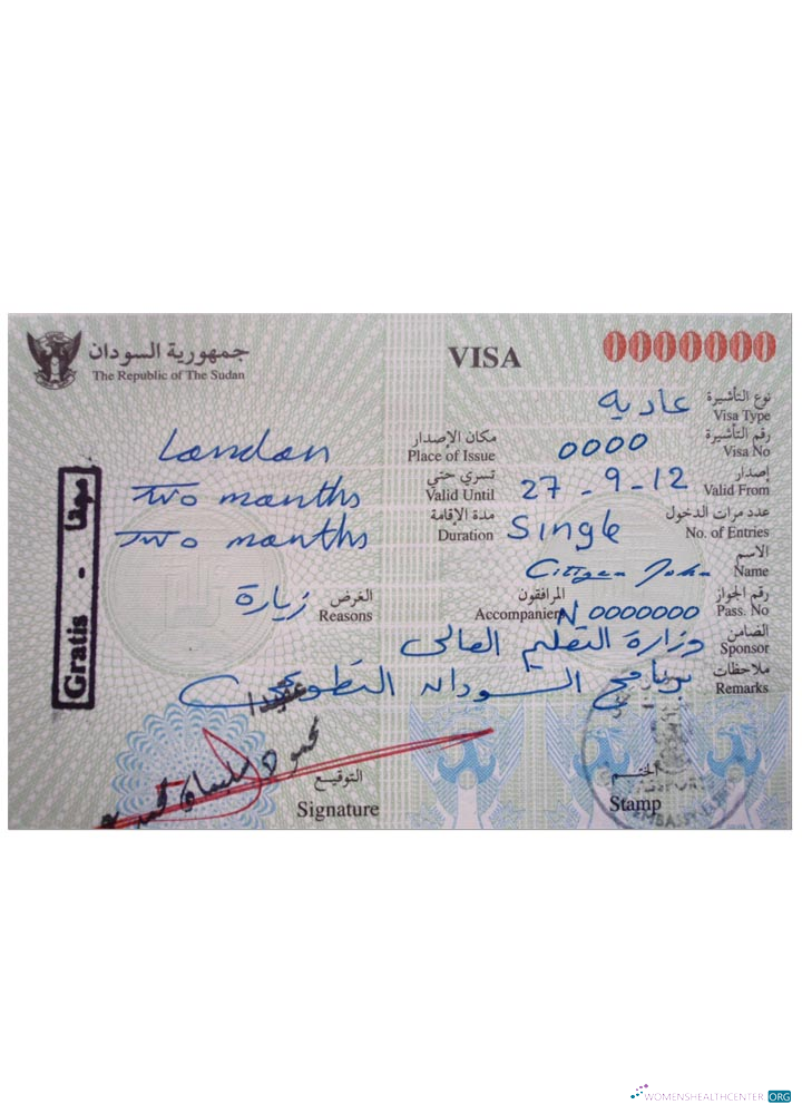 Réaliste Télécharger Soudan Visa Photoshop Modèle