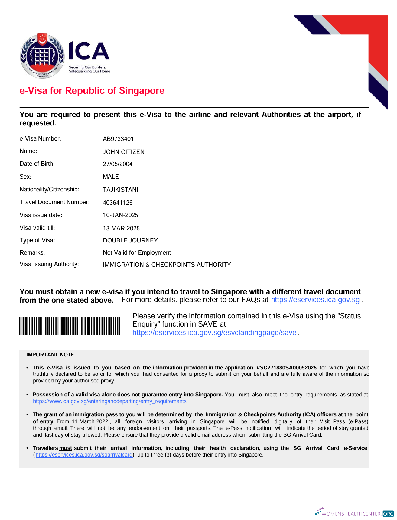 Premium Télécharger Singapour E Visa Modèle dans Word et PDF Formats, Version 2 Photoshop Modèle