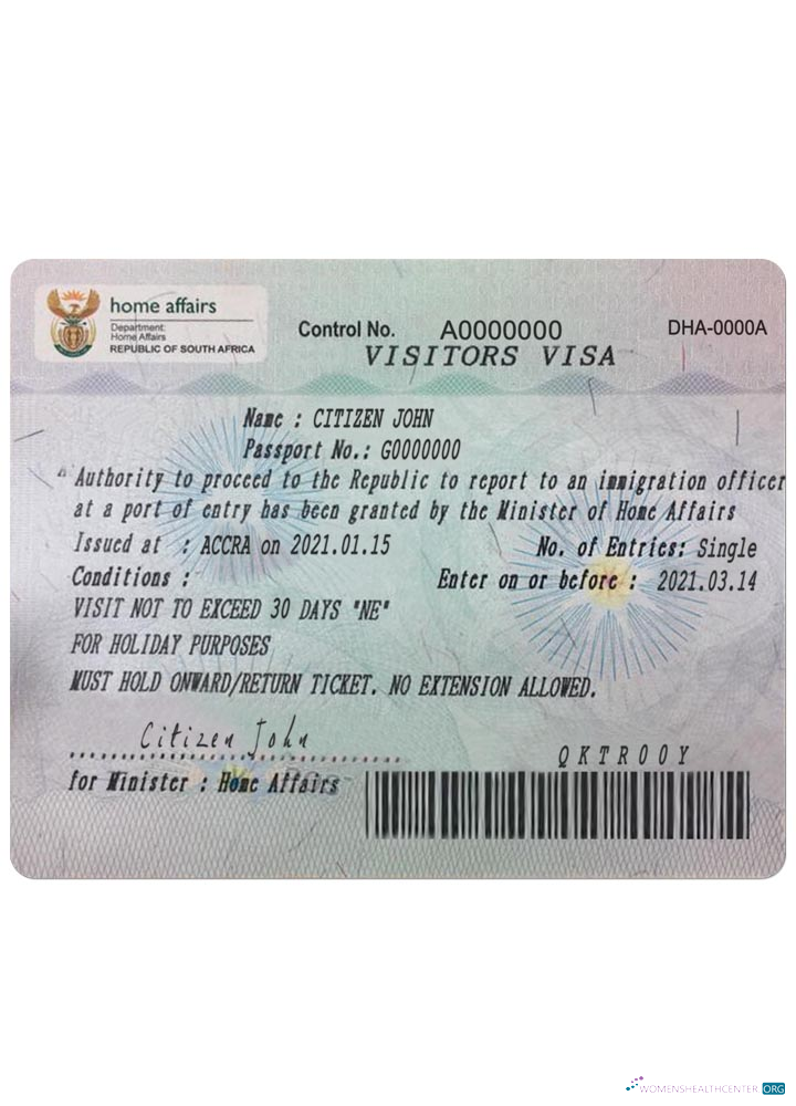 Modifiable Télécharger Afrique Du Sud Visa Photoshop Modèle
