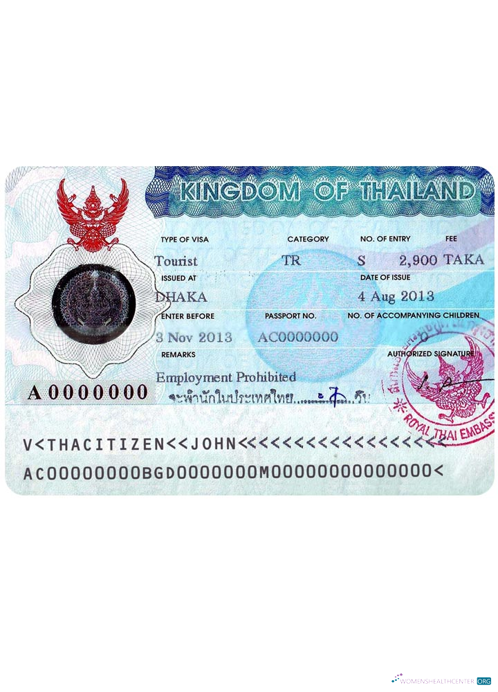 Réaliste Télécharger Thaïlande Visa Photoshop Modèle
