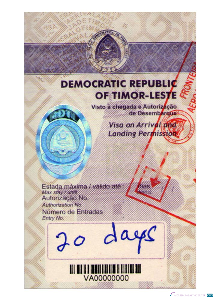 Modifiable Télécharger TIMOR LESTE Visa Photoshop Modèle