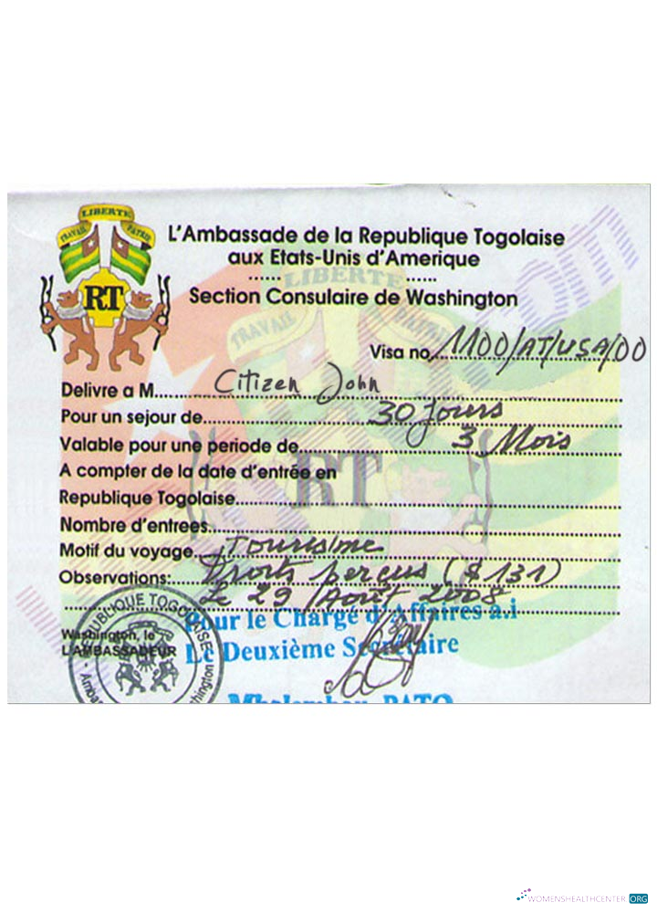 Professionnel Télécharger TOGOLAISE Visa Photoshop Modèle
