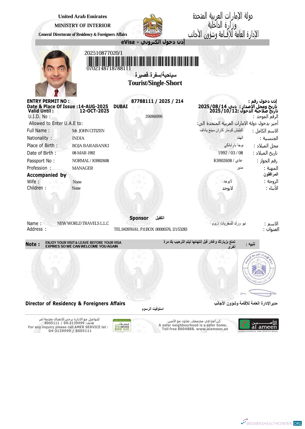 Professionnel Télécharger UAE E Visa Modèle dans Word et PDF Formats, Version 9 Photoshop Modèle