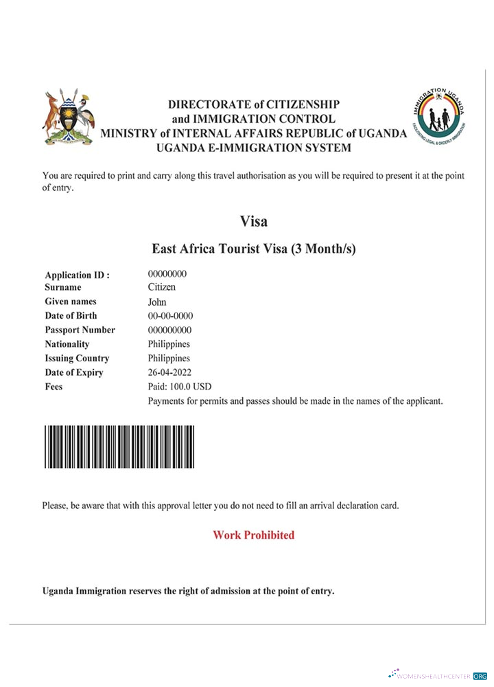 Réaliste Télécharger Ouganda E Visa Photoshop Modèle