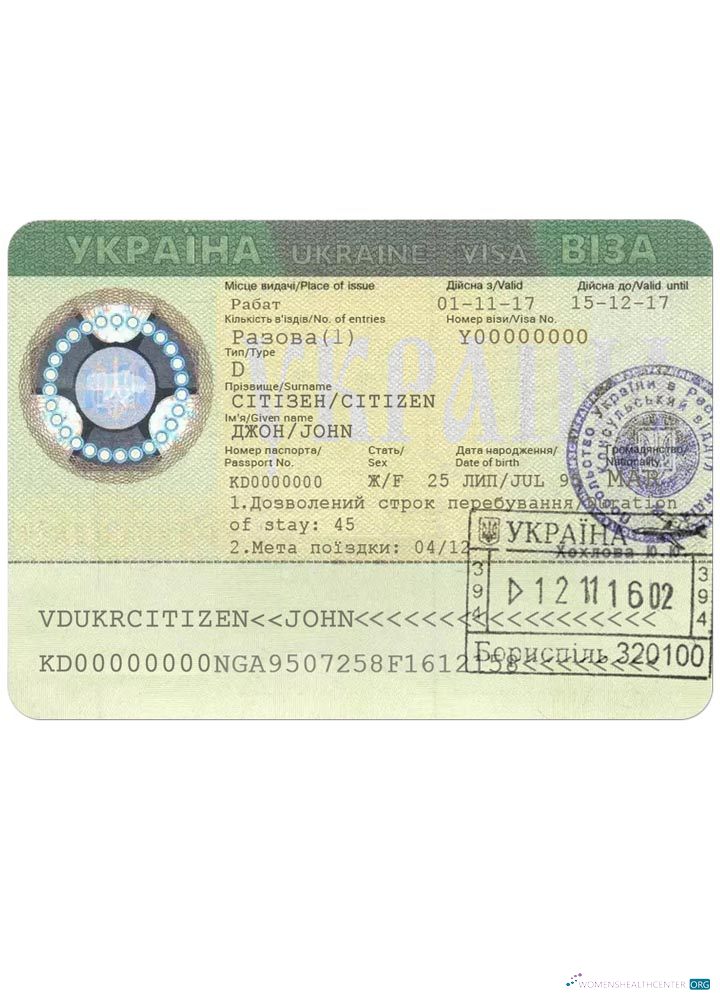 Premium Télécharger Ukraine Visa Photoshop Modèle