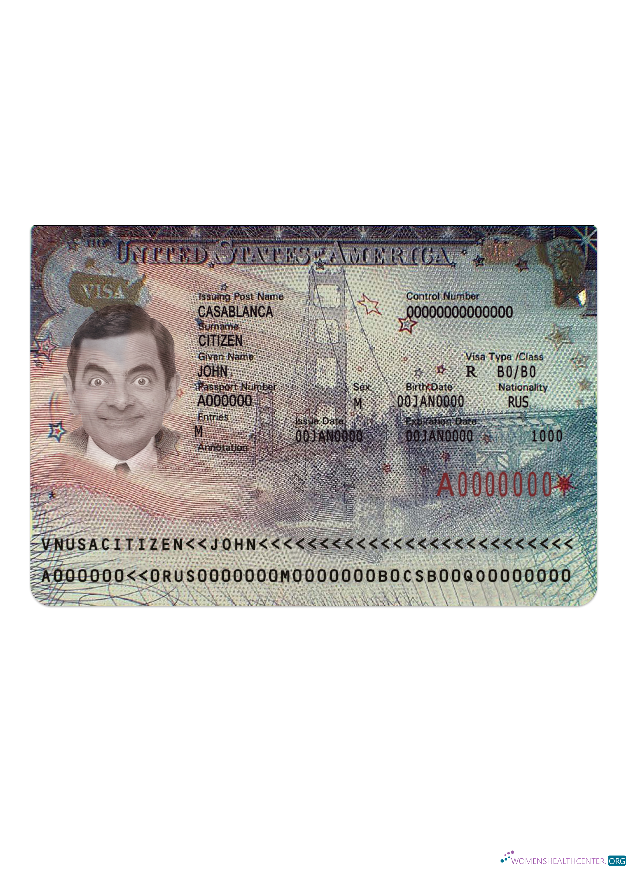 Professionnel Télécharger USA Voyage Visa Version 2 Photoshop Modèle