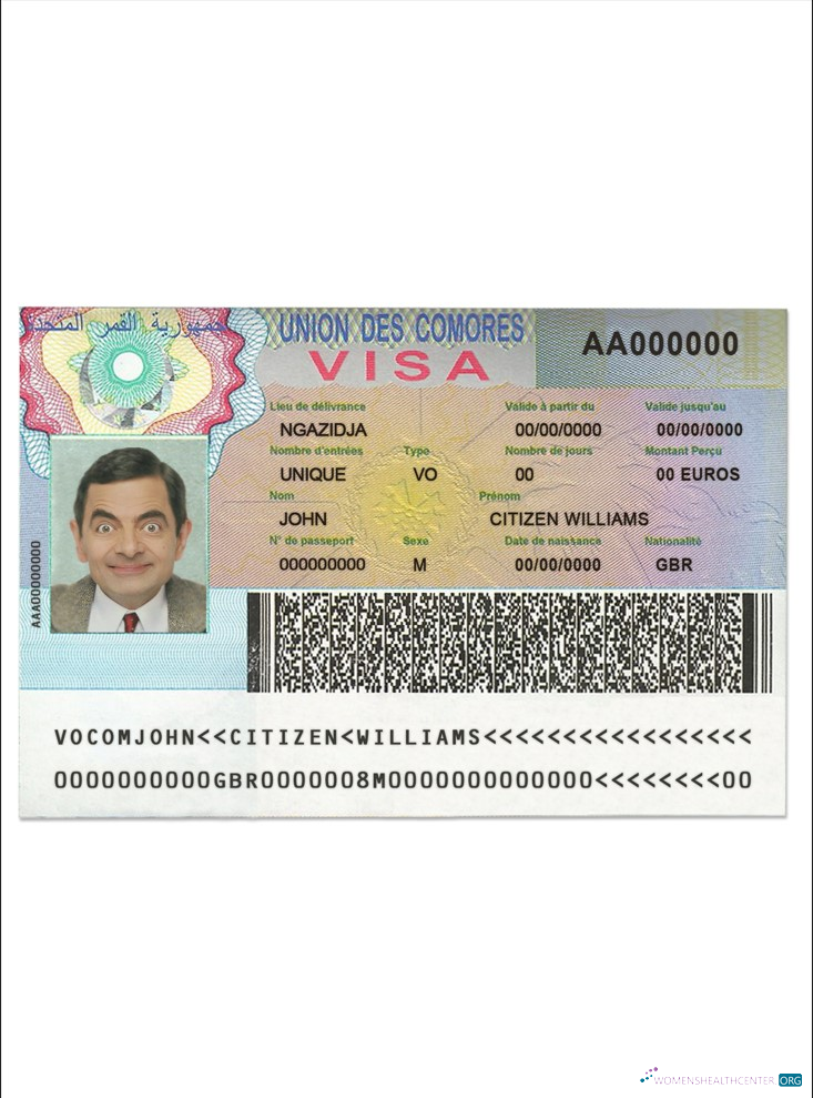Professionnel Télécharger Union Des Comores Travelling Visa Photoshop Modèle