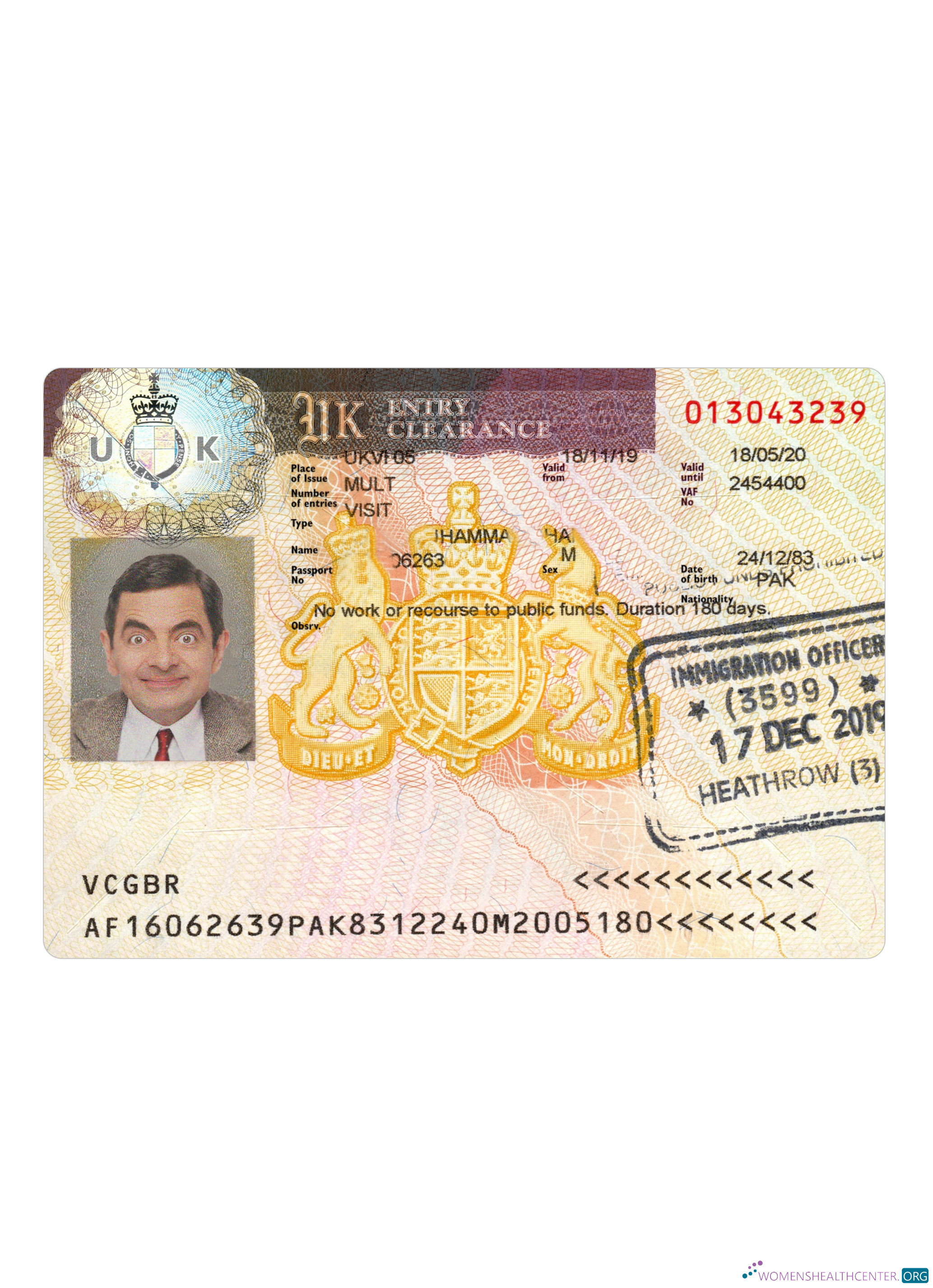 Premium Télécharger Royaume-Uni Visa 2019 Présent Photoshop Modèle