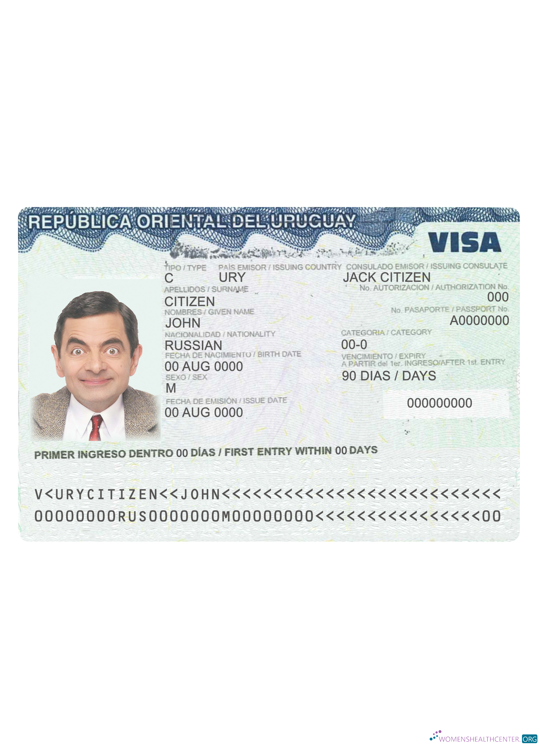 Professionnel Télécharger Uruguay Voyage Visa Photoshop Modèle