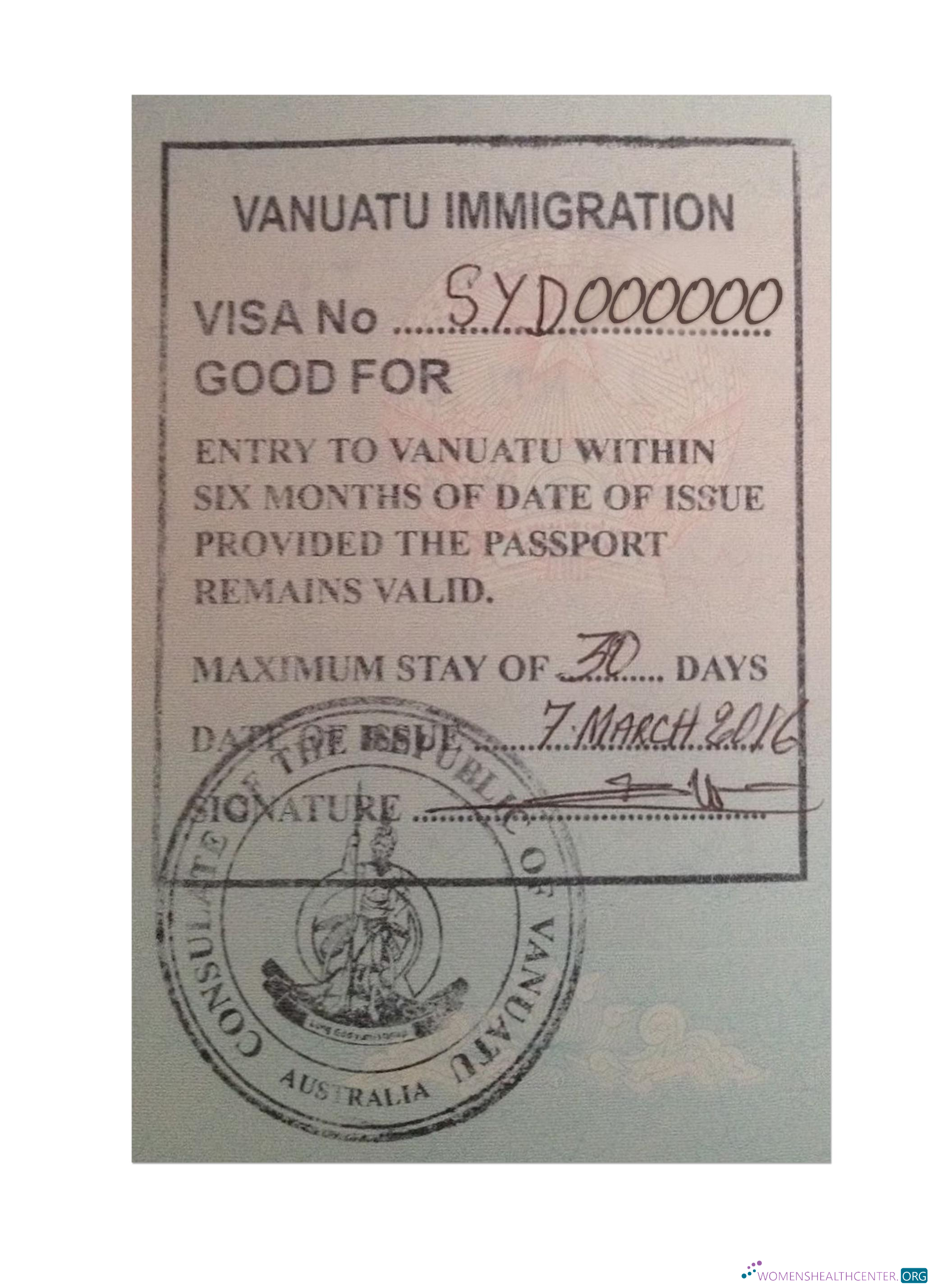 Professionnel Télécharger Vanuatu Stamp Visa Photoshop Modèle