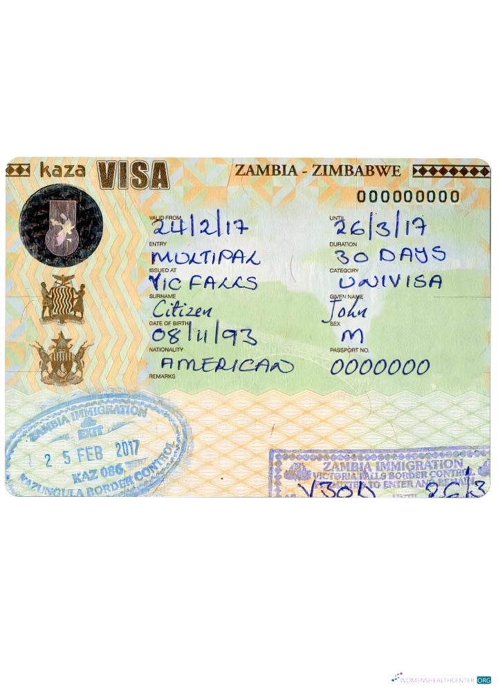 Modifiable Télécharger Zambie Zimbabwe Voyage Visa Photoshop Modèle