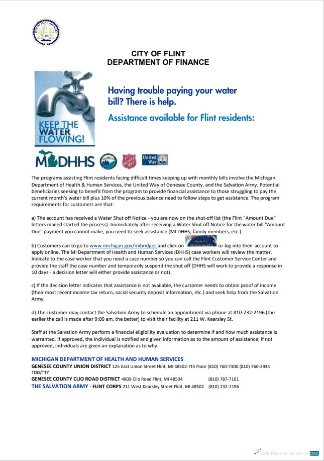 Premium USA Stadt von Flint Michigan Abteilung von Finance Nebenkostenabrechnung Shutoff Notice, Word und PDF Vorlage