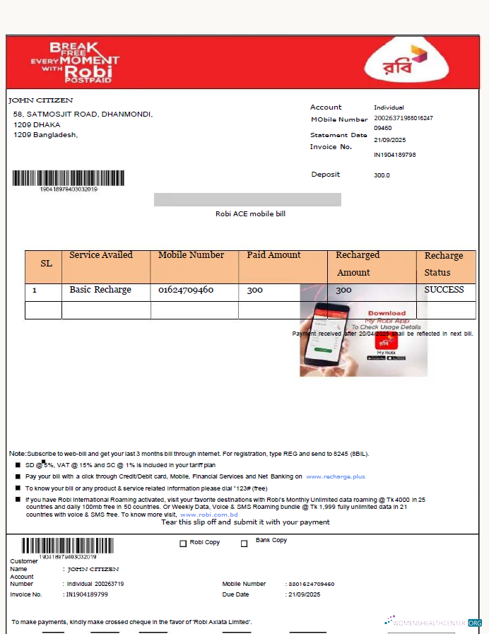 Editierbare Herunterladen Bangladesch Robi Axiata GmbH Nebenkostenabrechnung Vorlage in Word und PDF Formats PDF Vorlage