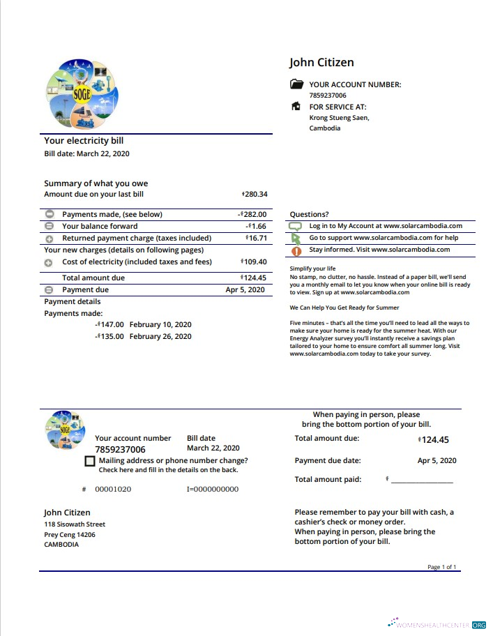 Premium Herunterladen Kambodscha Solar Grün Energy Kambodscha Co Nebenkostenabrechnung Vorlage in Word und PDF Format PDF Vorlage