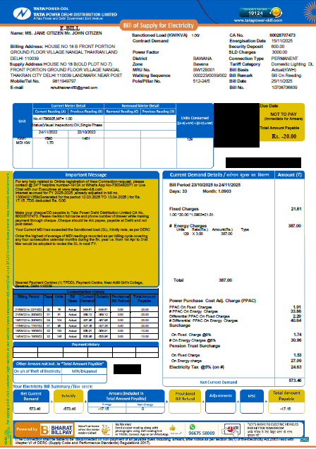 Editierbare Herunterladen Indien Tata Power Unternehmen GmbH Nebenkostenabrechnung Vorlage in Word und PDF Formats PDF Vorlage