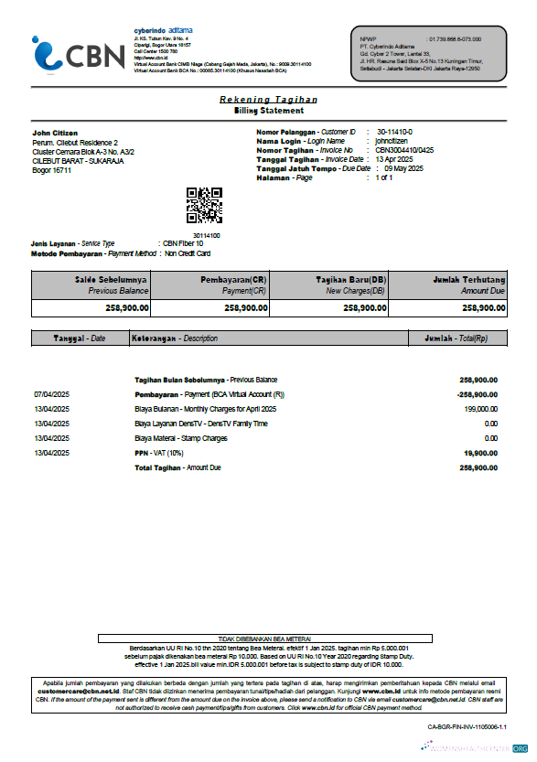 Hochwertige Herunterladen Indonesien Cyberindo Aditama Nebenkostenabrechnung Vorlage in Word und PDF Formats PDF Vorlage