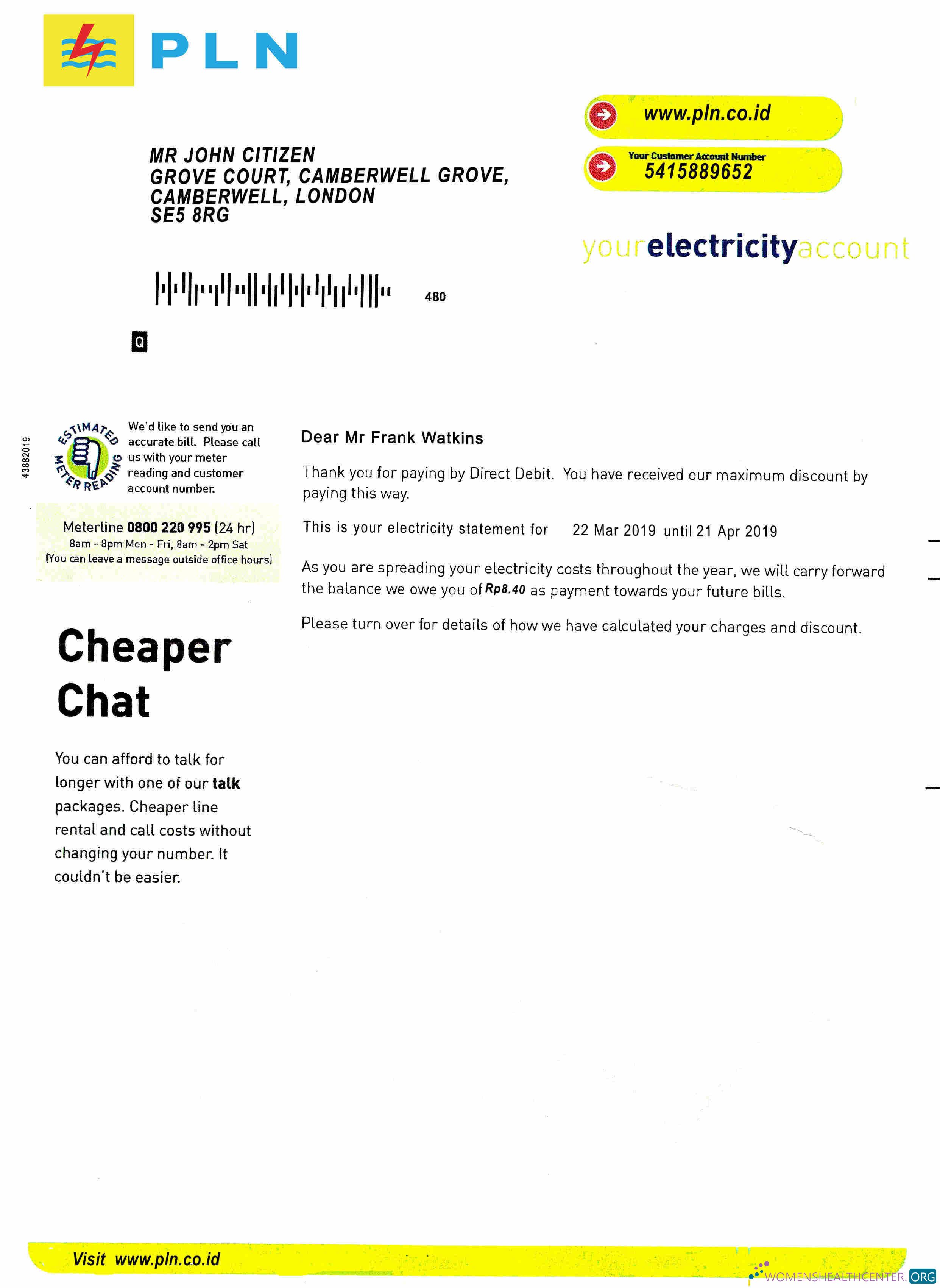 Hochwertige Herunterladen Indonesien PLN Strom Nebenkostenabrechnung Vorlage, Fully Editable in PSD Format Photoshop Vorlage