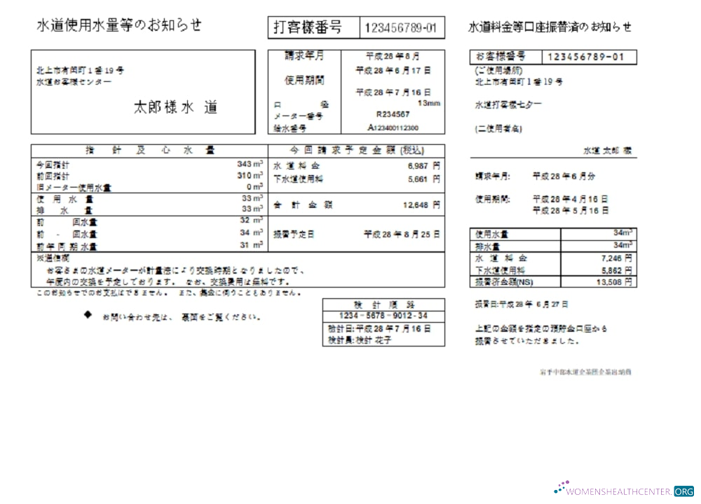 Premium Herunterladen Japan Iwate Chubu Waterworks Bureau Wasser Nebenkostenabrechnung Vorlage in Word und PDF Format PDF Vorlage