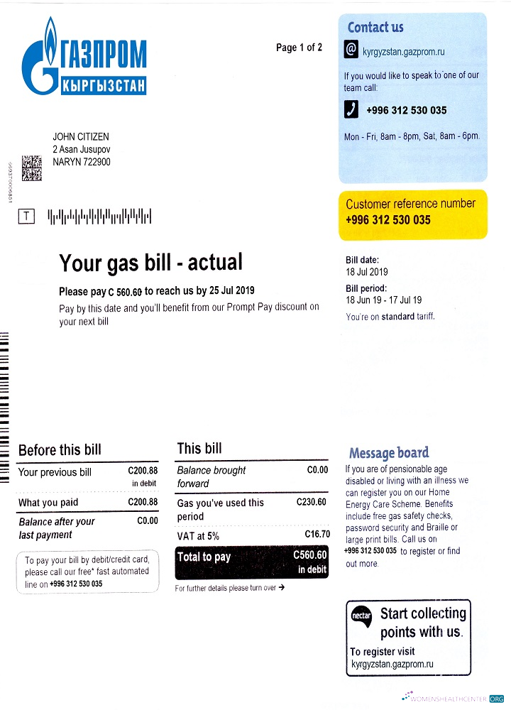 Realistische Herunterladen Kirgisistan Gas Nebenkostenabrechnung Vorlage Fully, Editable in PSD Format Photoshop Vorlage