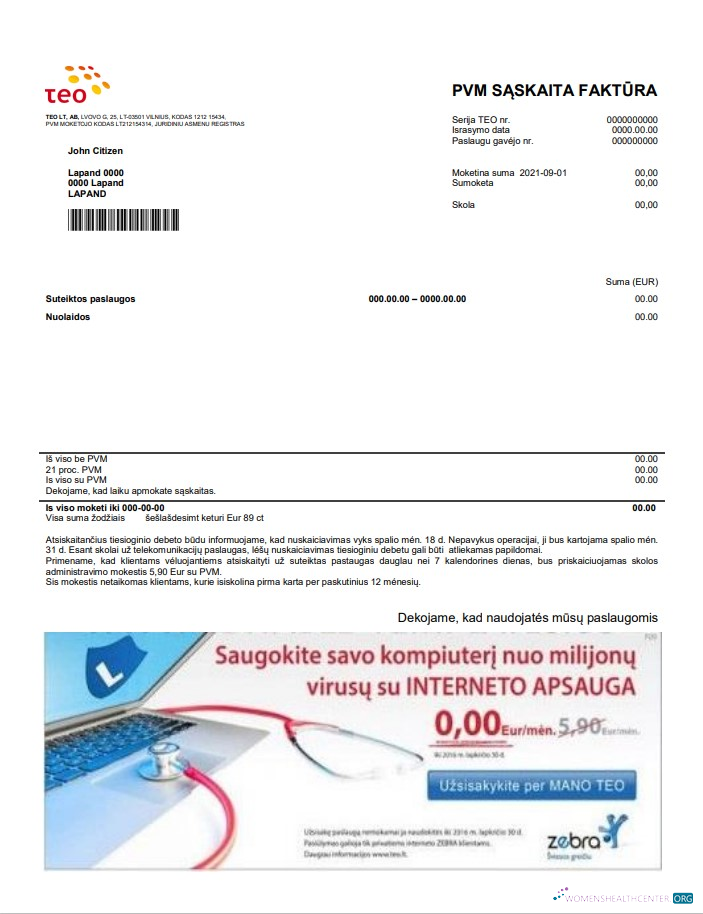 Professionelle Herunterladen Litauen Teo Nebenkostenabrechnung Vorlage in Word und PDF Format (.doc und .PDF) PDF Vorlage