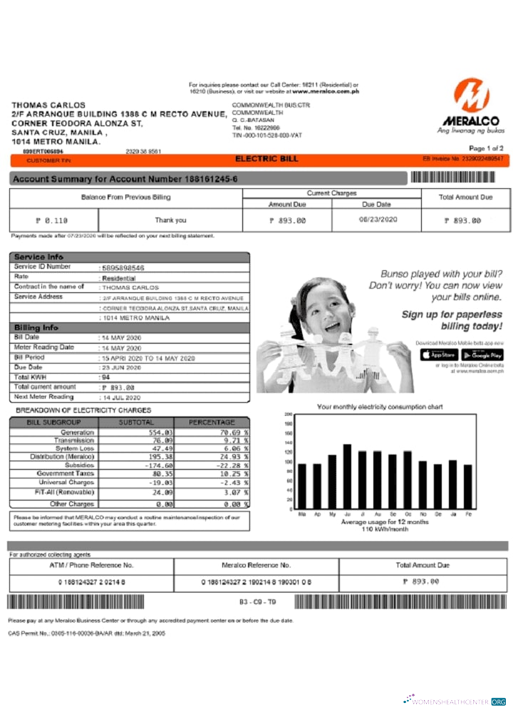 Premium Herunterladen Philippinen Meralco Strom Nebenkostenabrechnung Vorlage in Word und PDF Format PDF Vorlage