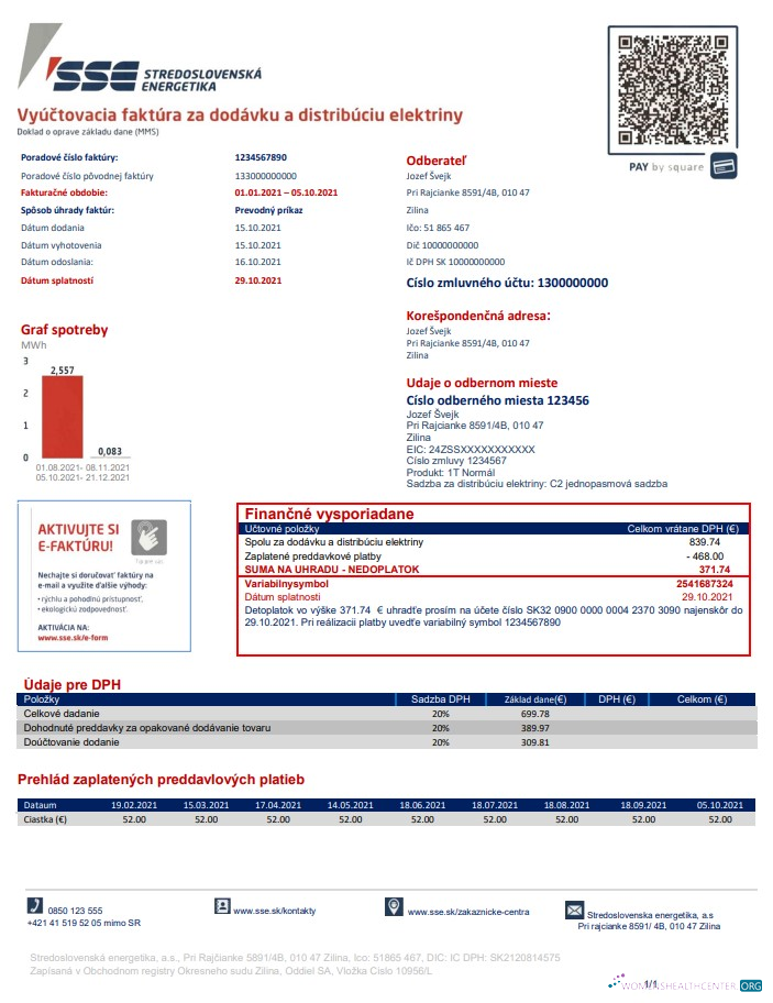 Realistische Herunterladen Slowakei Stredoslovenka Energetika Nebenkostenabrechnung Vorlage in Word und PDF Format PDF Vorlage